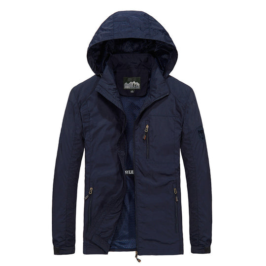 Herren Multifunktionale Outdoorjacke mit verstellbarer Kapuze Shop Nory