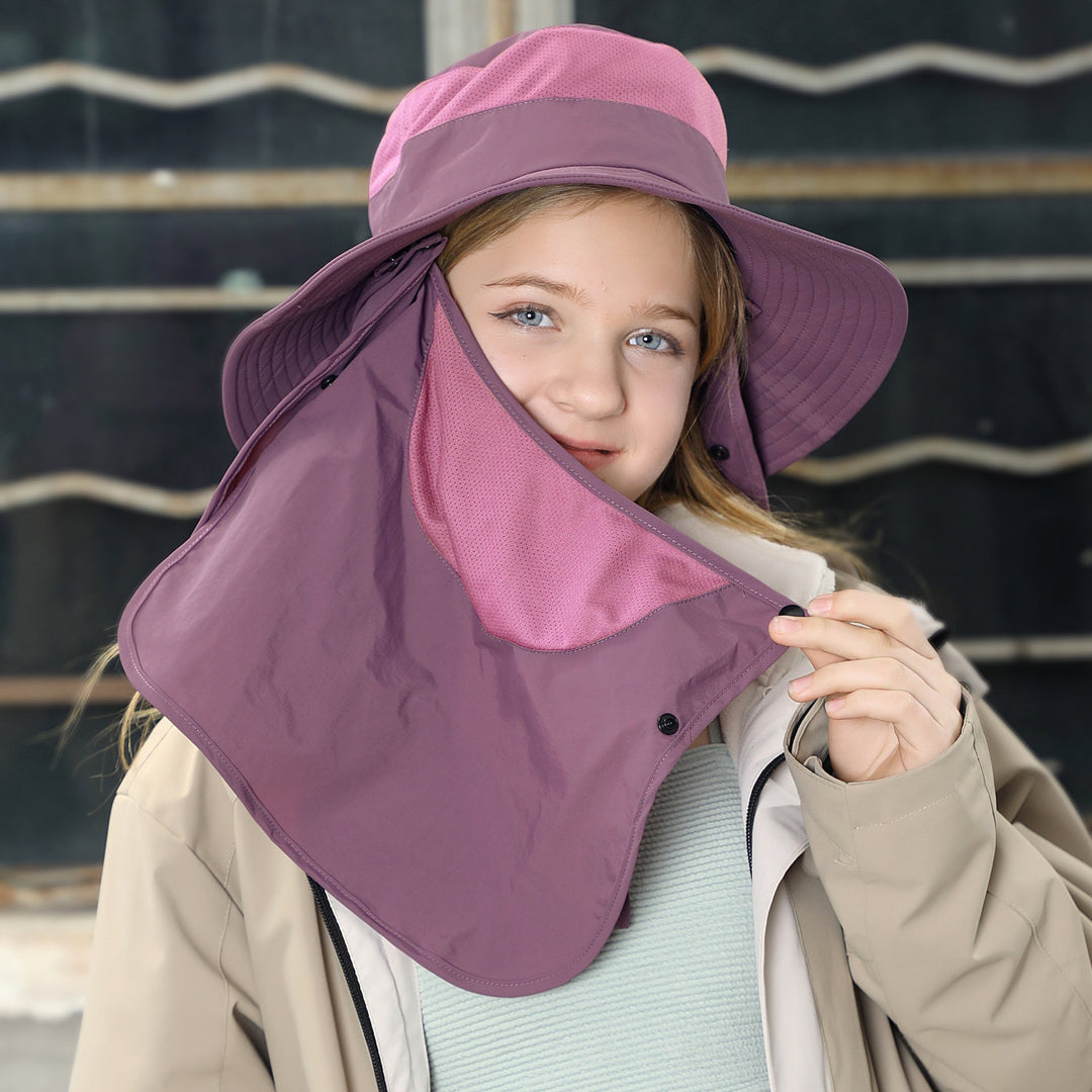 Shopnory | Vollabdeckung Gesicht Sonnenschutz Maske im Freien UV Eimer Hut