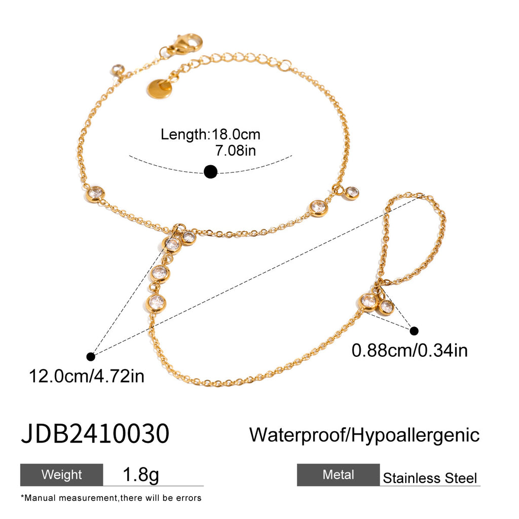 Damen Armband mit funkelnden Zirkonia und hypoallergener Edelstahlverarbeitung Shop Nory