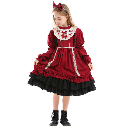 Mädchen Lolita Kleid mit Rüschen und Schleifen Shop Nory