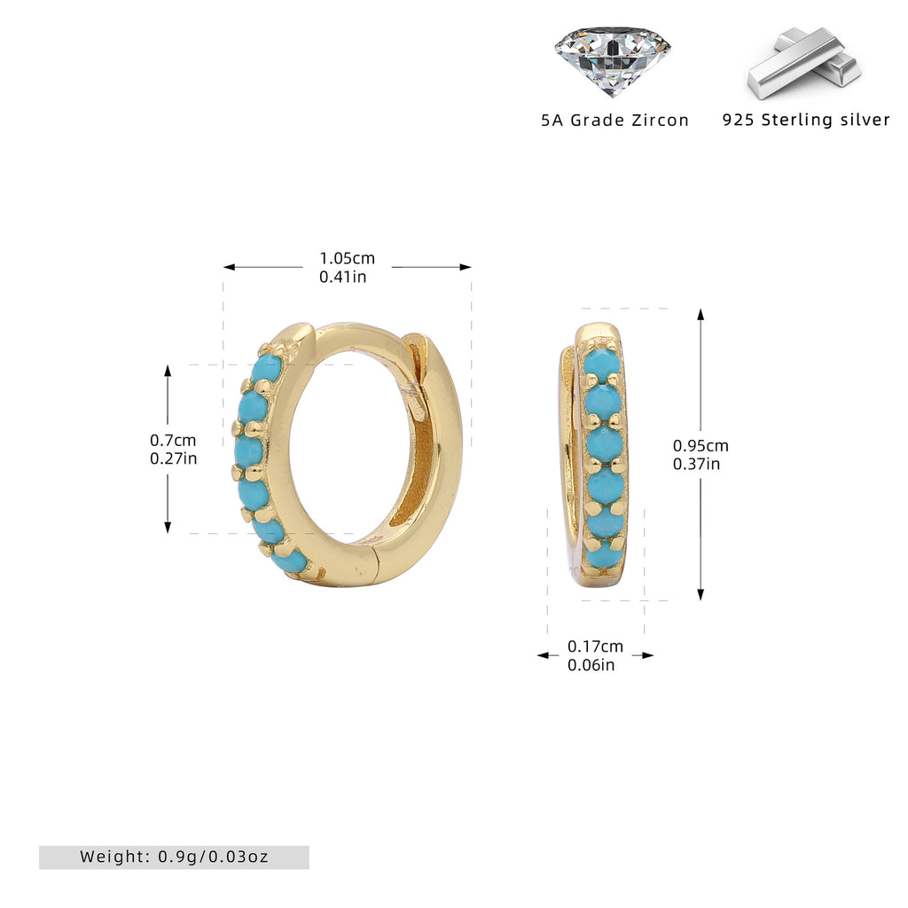 Damen Creolen mit funkelnden Zirkonsteinen aus hochwertigem 925 Sterling Silber Shop Nory