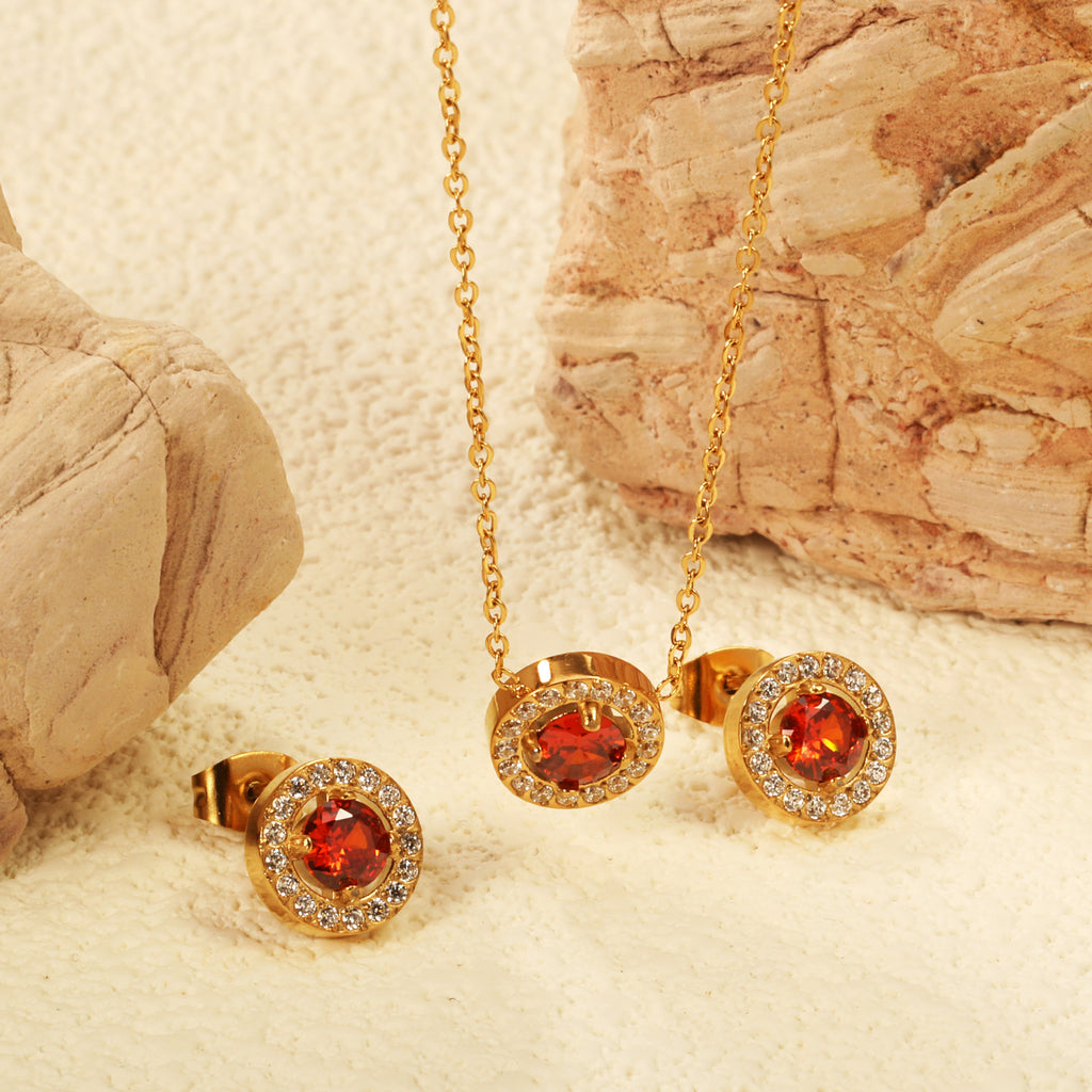 Damen Schmuckset mit elegantem Anhänger und passenden Ohrsteckern Shop Nory