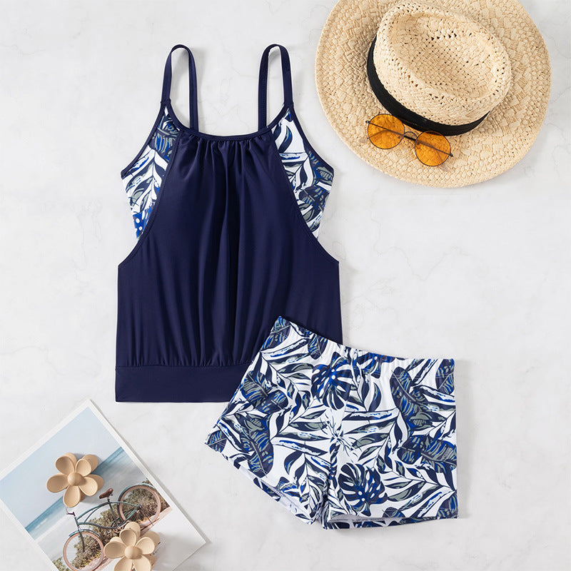 Damen Tankini-Set mit floralem Muster und bequemen Shorts Shopnory