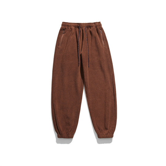 Herren Weit geschnittene Fleece-Jogginghose mit elastischen Bündchen und Eingrifftaschen Shop Nory