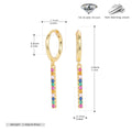Damen Ohrhänger mit bunten Zirkonia und modernem Design Shop Nory