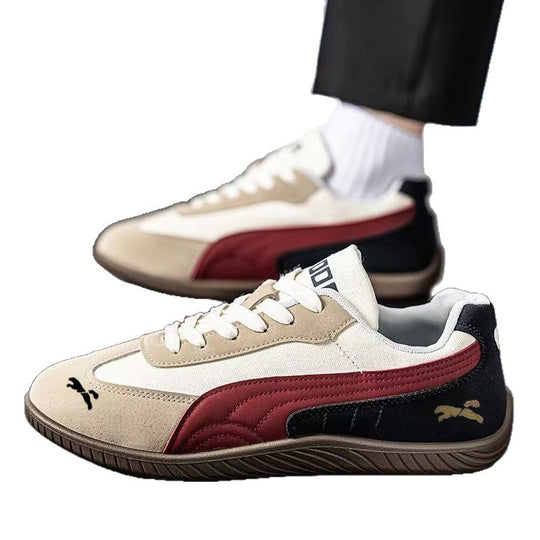 Herren Retro-Lowtop-Sneaker aus Wildlederimitat mit kontrastierendem Seitenstreifen und profilierter Gummisohle Shop Nory