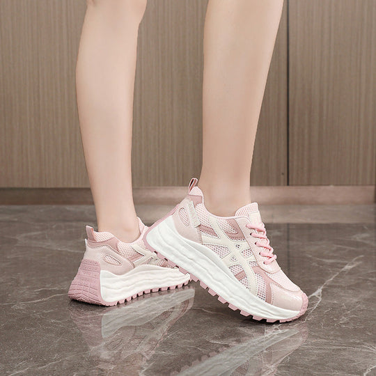 Damen Sneakers mit atmungsaktivem Mesh-Obermaterial und dämpfender Laufsohle