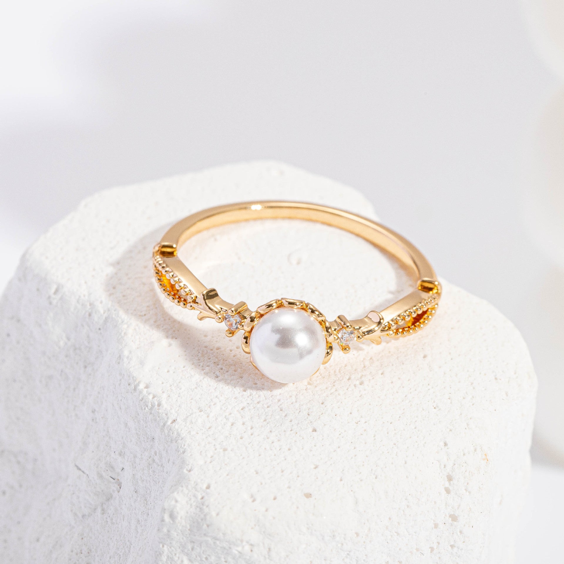 Damen Perlring mit funkelndem Design Shop Nory