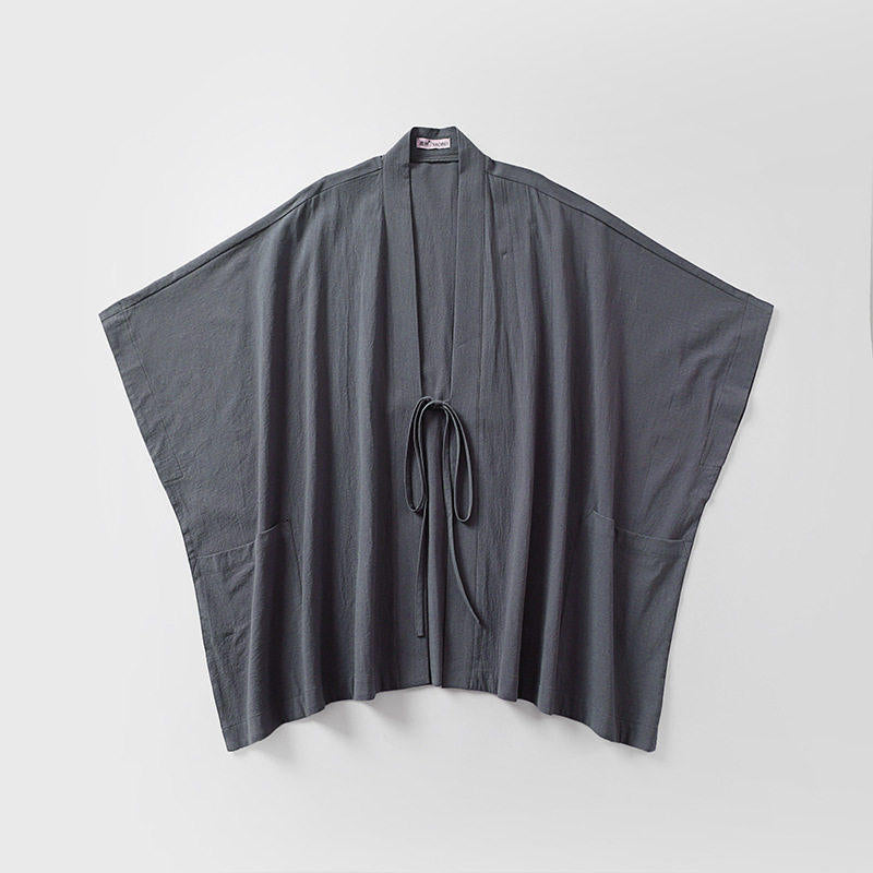 Damen Oversize Kimono-Cardigan mit Bindegürtel und Eingrifftaschen Shop Nory