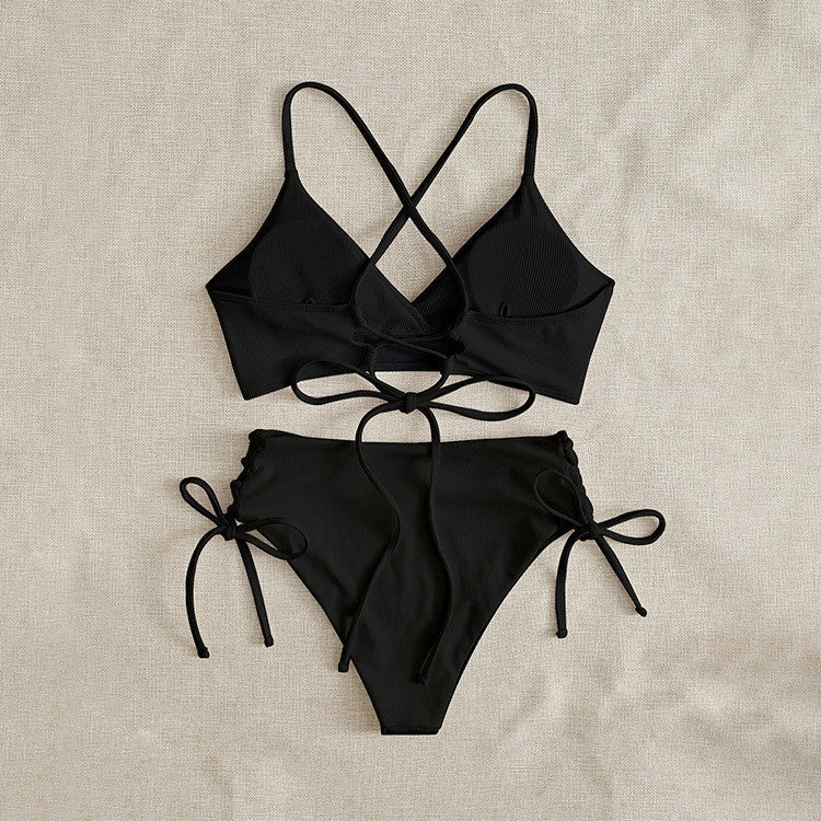 Damen Bikini-Set mit raffiniertem Schnürdetail Shopnory