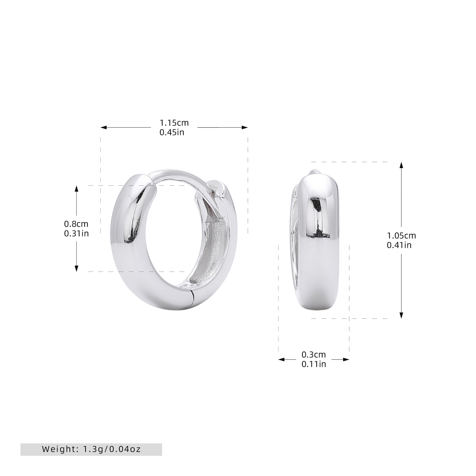Damen Creolen mit modernem, geschwungenem Design aus hochwertigem 925 Sterling Silber Shop Nory