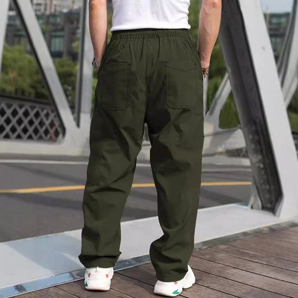 Herren lässige Cargohose mit elastischem Bund