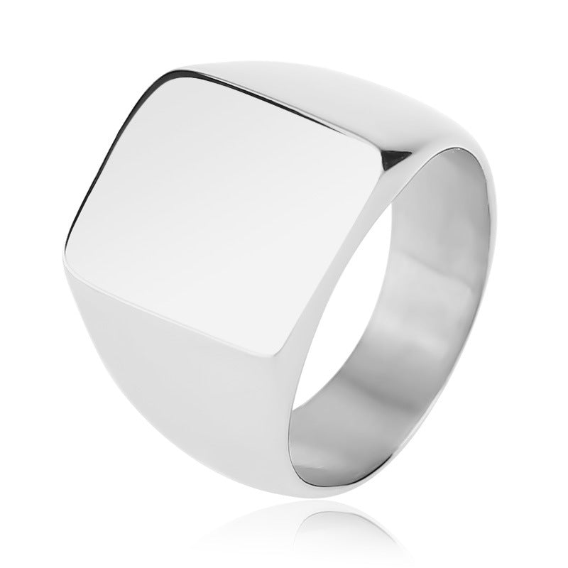 Damen Hochwertiger Goldring mit quadratischem Design Shop Nory