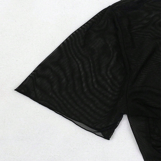 Damen Kurzarm-Crop-Top mit V-Ausschnitt und BindShopnoryand Shopnory