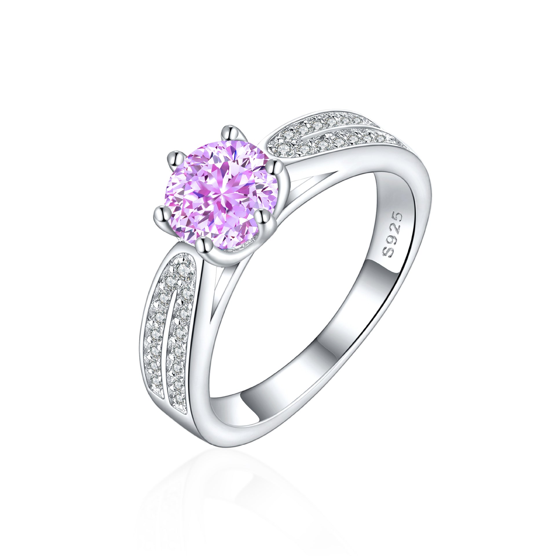 Damen Verlobungsring mit elegantem Tropfenstein und kunstvollem Zirkonia-Besatz Shop Nory
