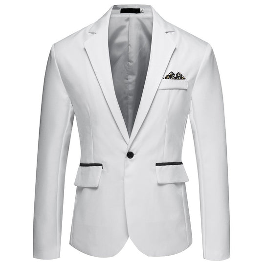 Herren Slim-Fit Smoking-Sakko mit Ein-Knopf‑Verschluss und kontrastierten Pattentaschen Shop Nory