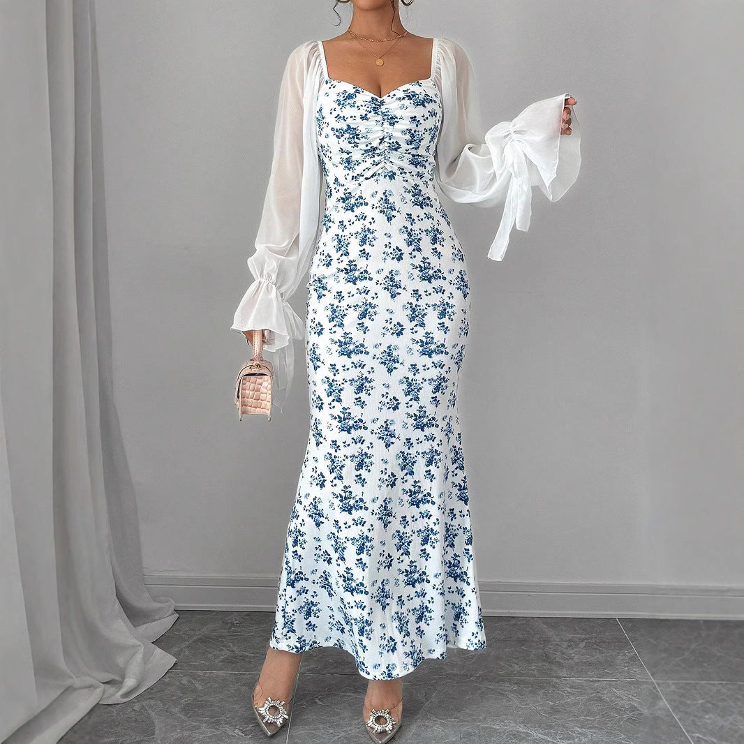Damen Figurbetontes Maxikleid mit herzförmigem Ausschnitt und geraffter Brust Shop Nory