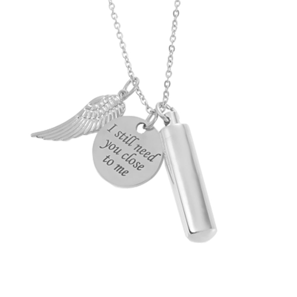 Damen Halskette mit personalisierten Anhängern und Engelmotiv Shop Nory