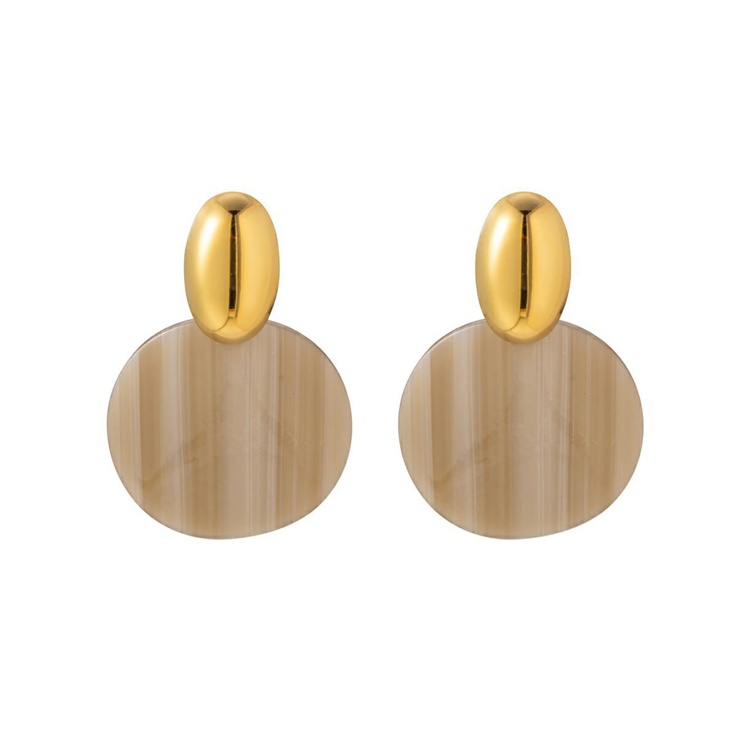 Damen Hängende Ohrringe mit luxuriösem goldplattierten Design und stilvollem Muschelanhänger Shop Nory