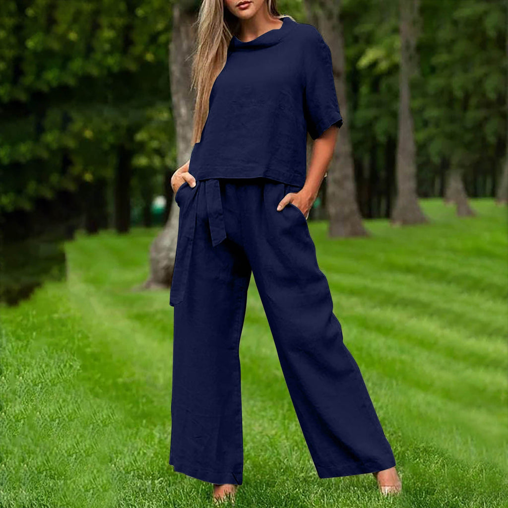 Damen lässiger Zweiteiler im minimalistischen Design Shopnory