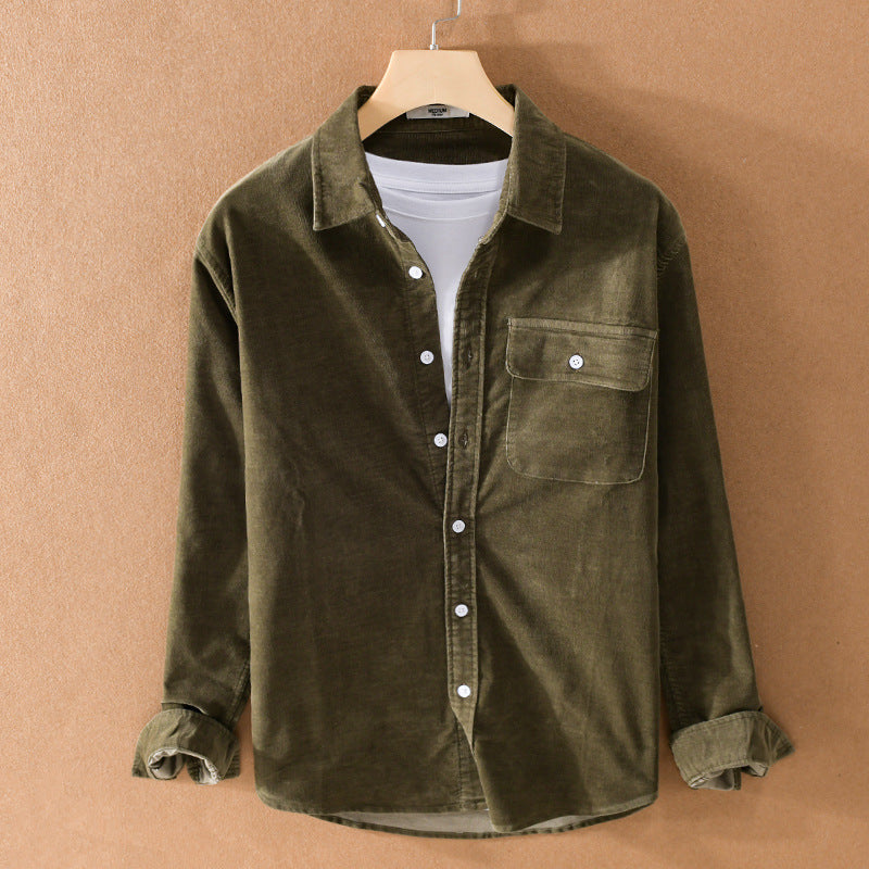 Herren Cord-Overshirt mit Brusttasche, Relaxed-Fit und durchgehender Knopfleiste Shop Nory