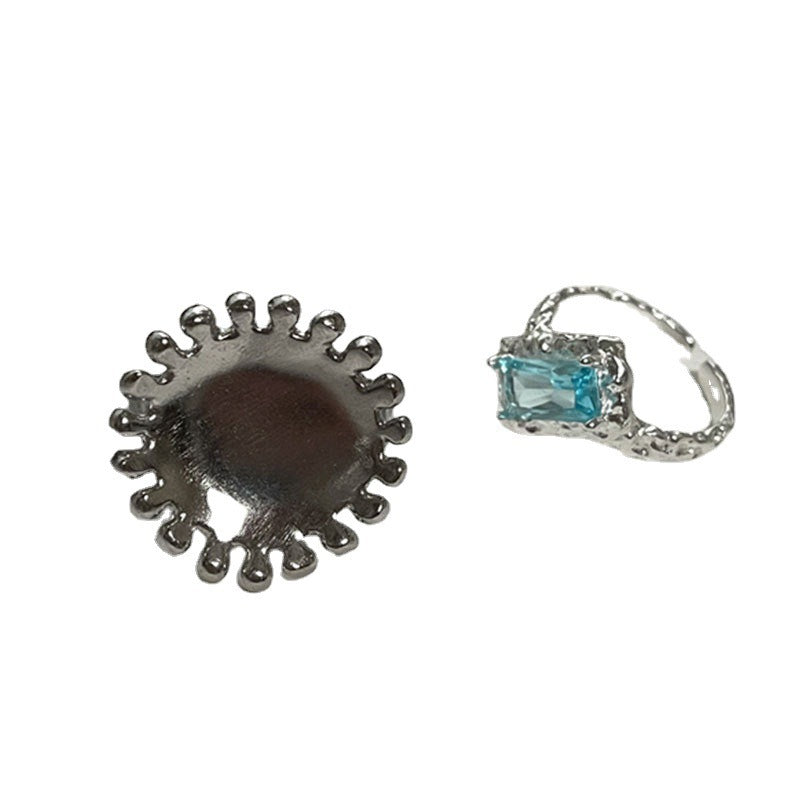 Damenring mit einzigartigem Design und facettiertem Edelstein Shop Nory