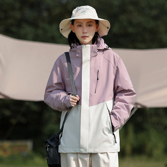 Damen Trekking-Softshell-Parka mit zweilagiger Membran, verschweißten Nähten und verstellbarer Kapuze Shop Nory