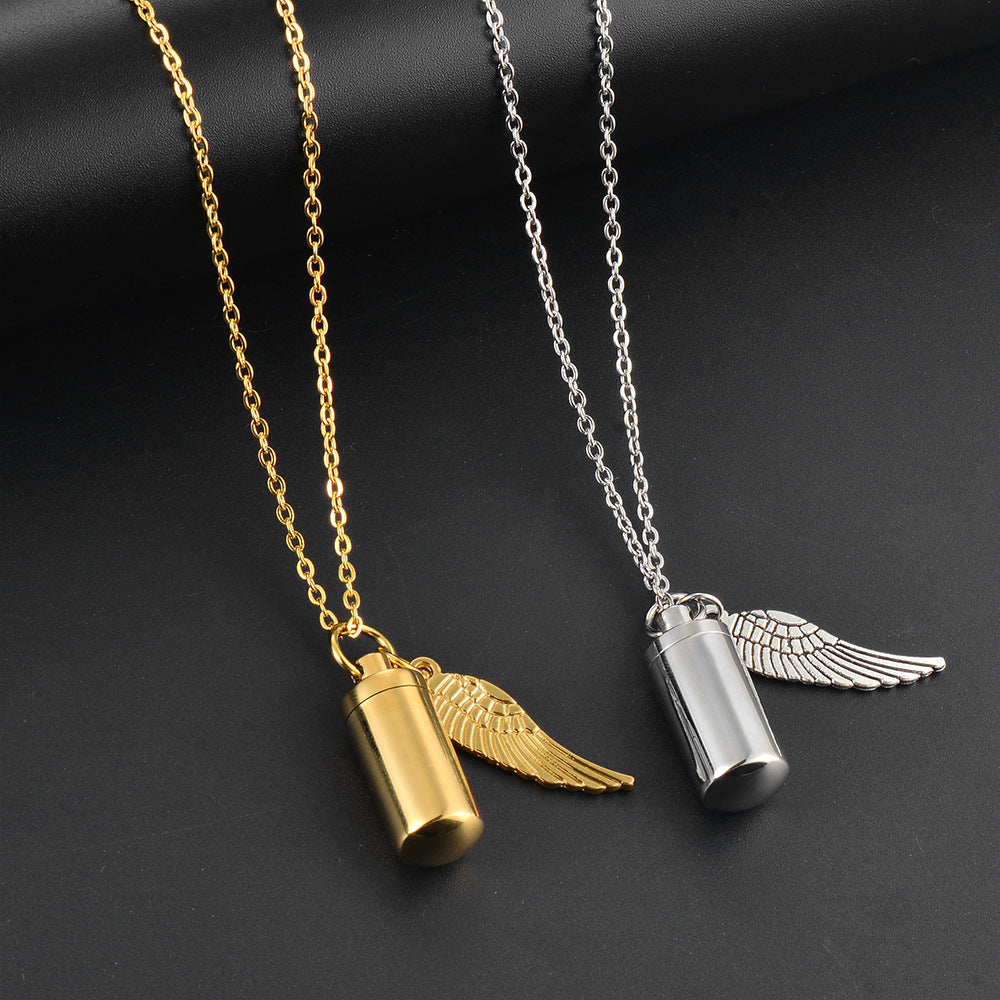 Damen Halskette mit einzigartigem Anhänger im Kapseldesign Shop Nory