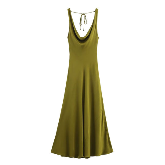 Lange Drapierte Kleid mit EingShopnoryautem Bh