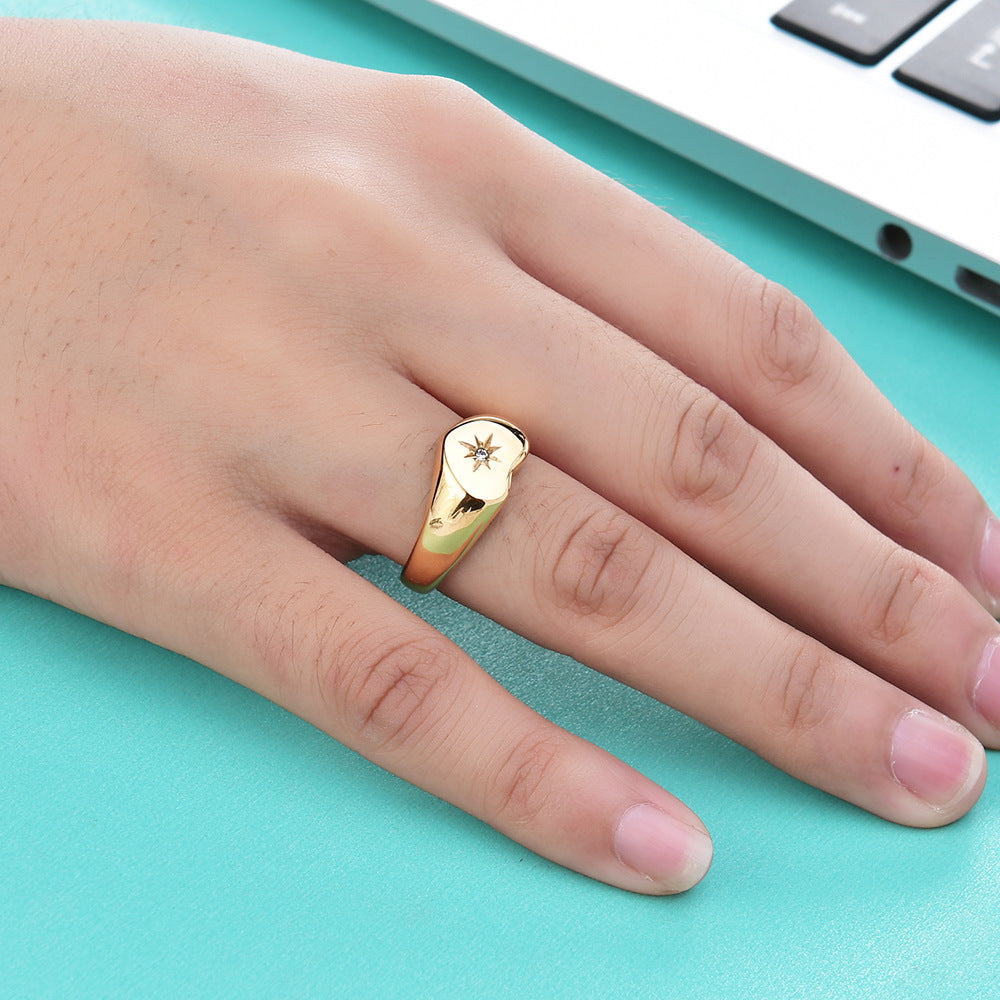 Damen Ring mit kunstvollem Sternmotiv und hochwertiger Oberfläche Shop Nory