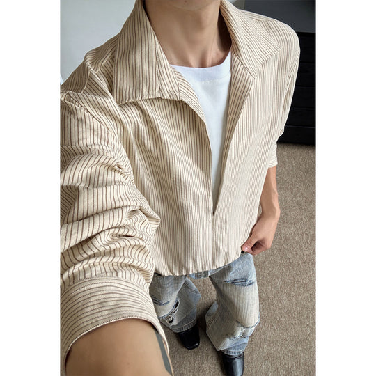 Herren Modernes gestreiftes Overshirt Shop Nory