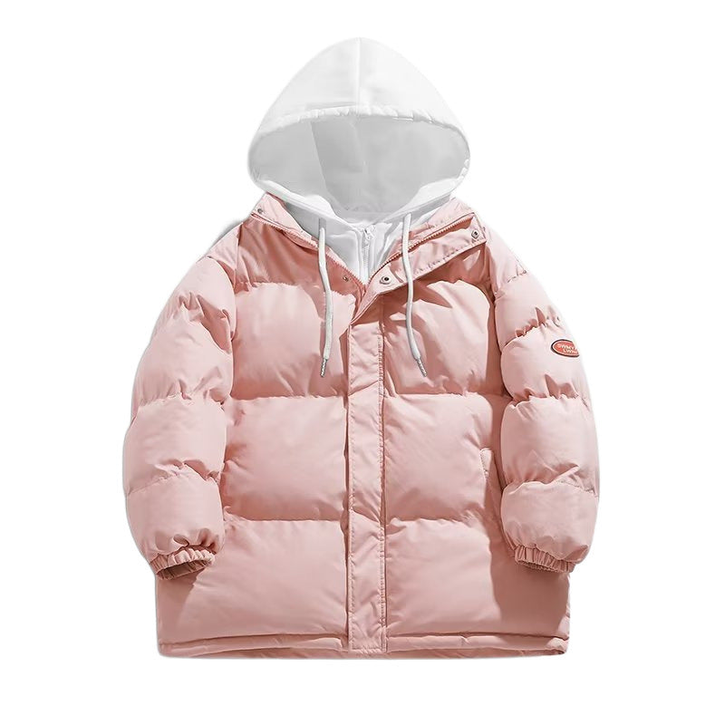 Herren Gepolsterte Winter-Steppjacke mit zweilagiger Kapuze und elastischen Bündchen Shop Nory