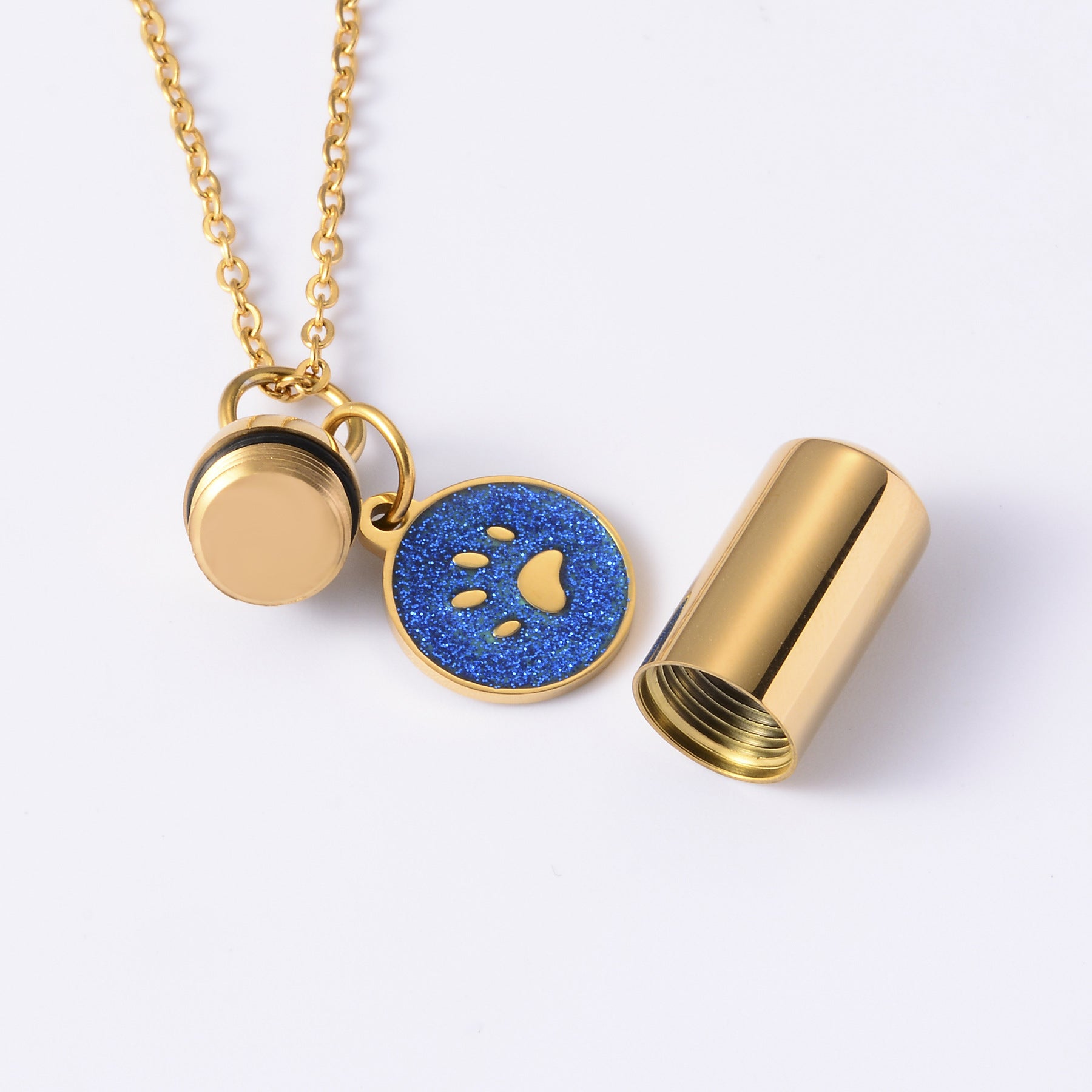Damen Kette mit stilvollem Anhänger im Tiermotiv und personalisierbarem Medaillon Shop Nory
