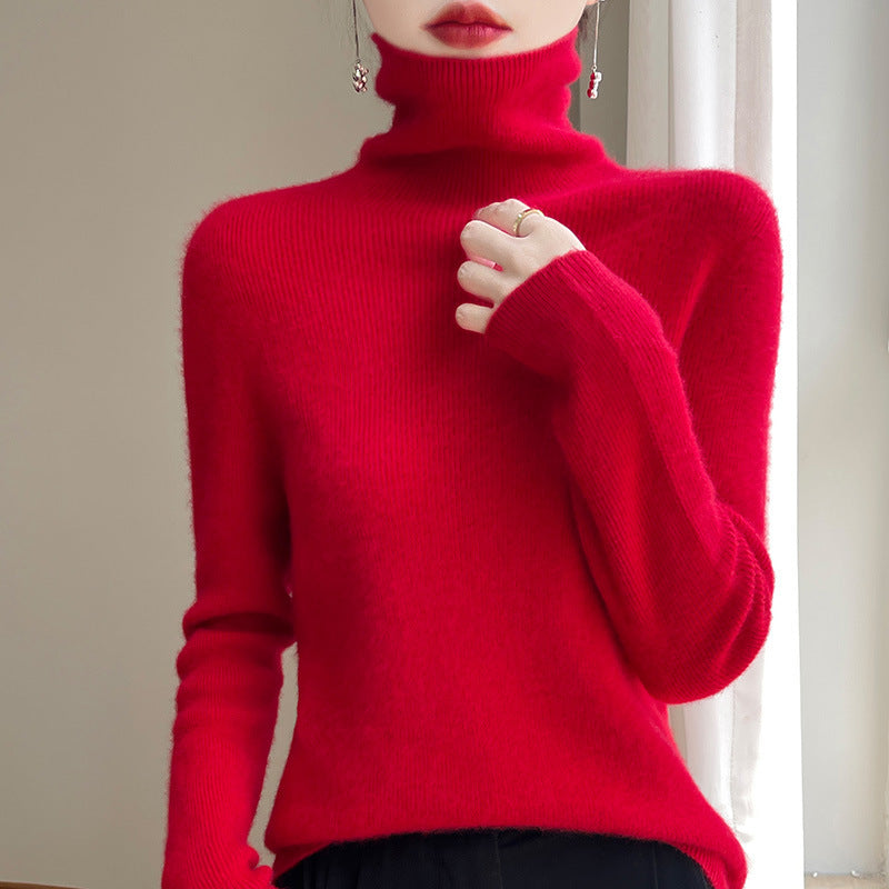 Damen Schmal geschnittener Feinstrick-Rollkragenpullover mit extrafeinem Flauschfinish Shop Nory