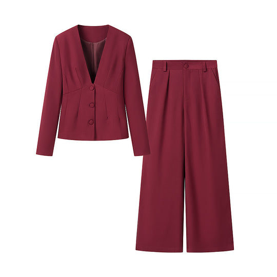Damen Taillierter Blazer mit tiefem V-Ausschnitt und verdeckter Knopfleiste Shop Nory