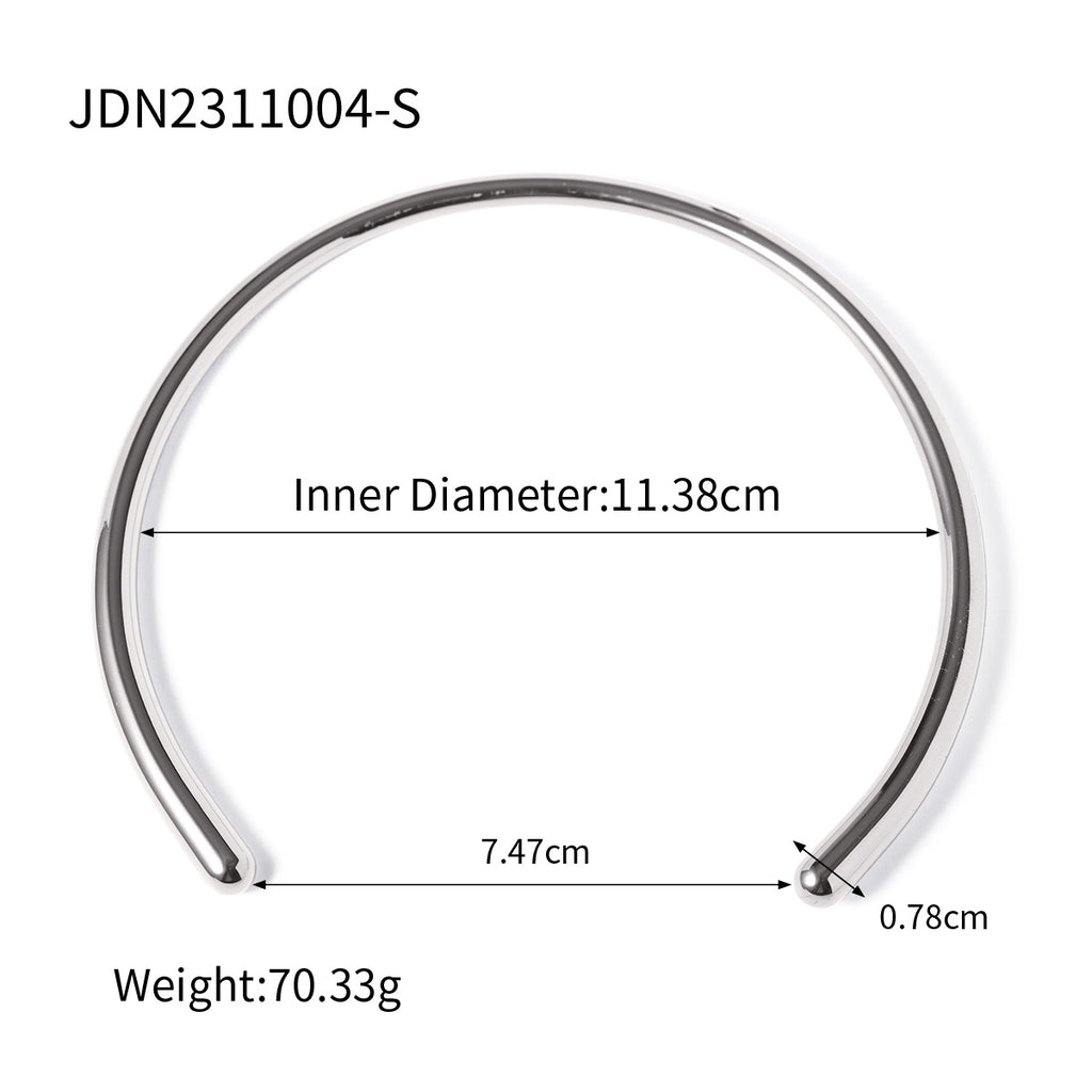 Damen Offenes Armreif mit elegantem minimalistischen Design aus hypoallergenem Edelstahl Shop Nory