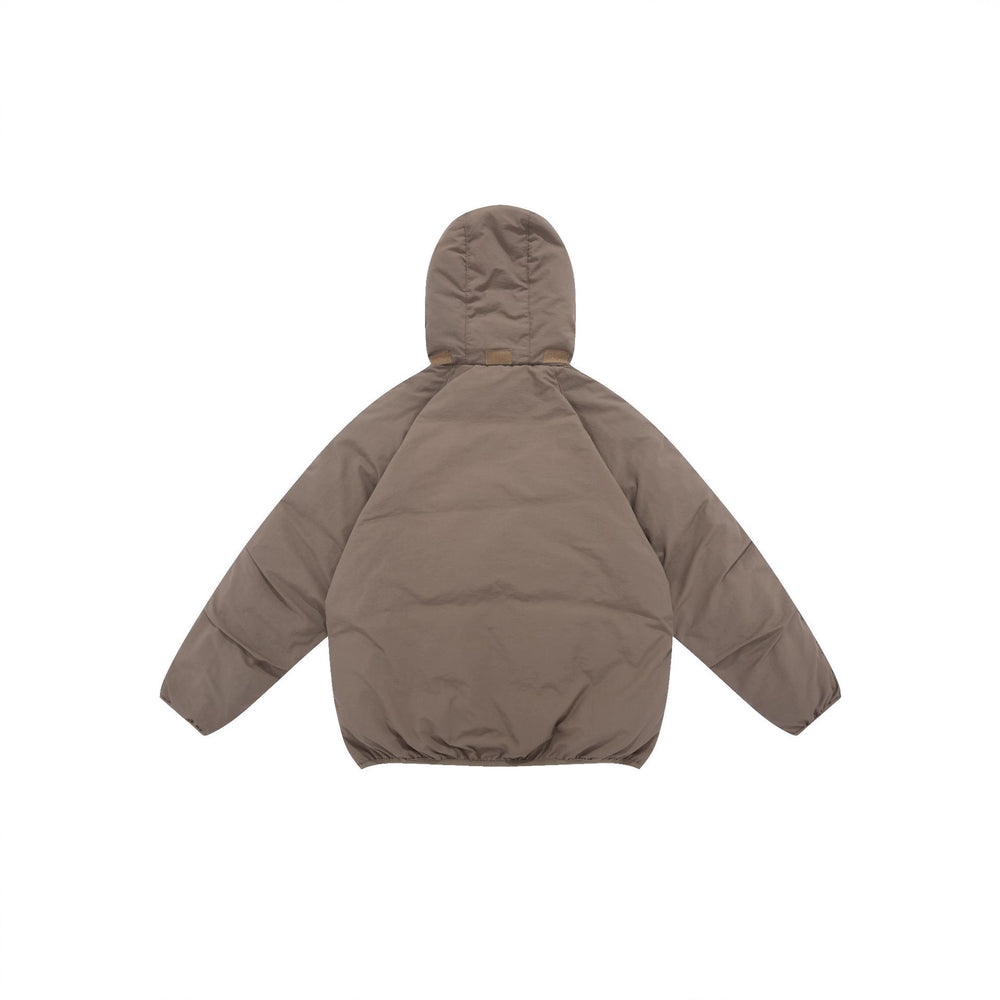 Unisex Voluminöse Kapuzen‑Isolationsjacke im Boxy‑Schnitt mit verdeckten Reißverschlusstaschen Shop Nory