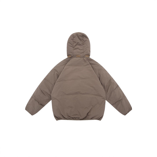 Unisex Voluminöse Kapuzen‑Isolationsjacke im Boxy‑Schnitt mit verdeckten Reißverschlusstaschen Shop Nory