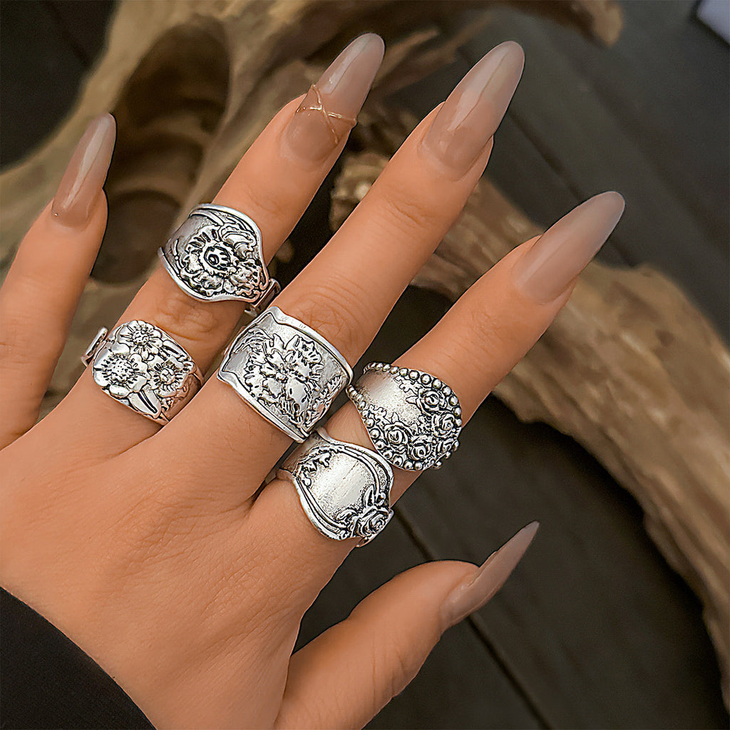 Damen Ethnische Handgefertigte Ringe im Set