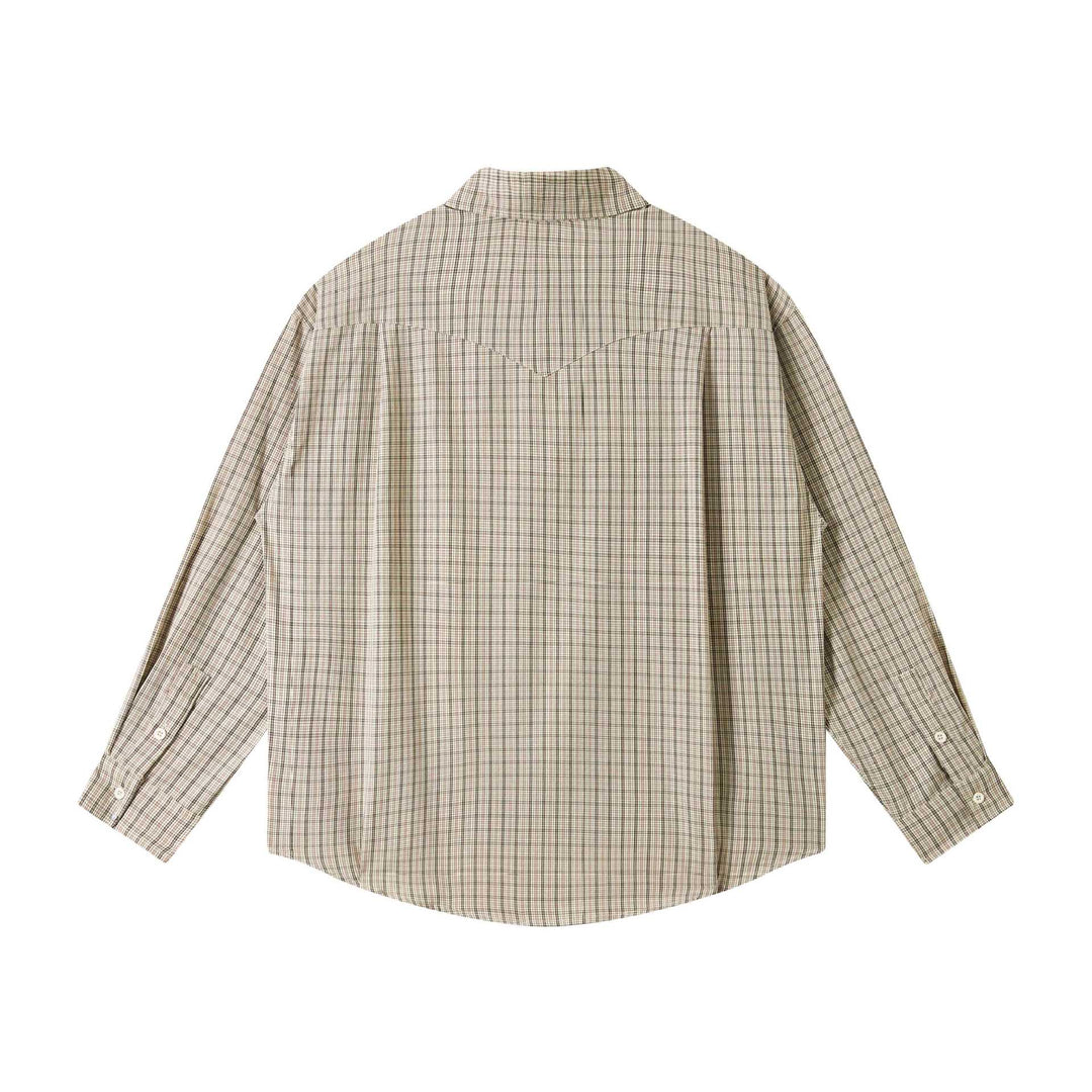Unisex Oversize Hemdjacke im Karo-Check mit Button-Down-Kragen und Brusttaschen Shop Nory