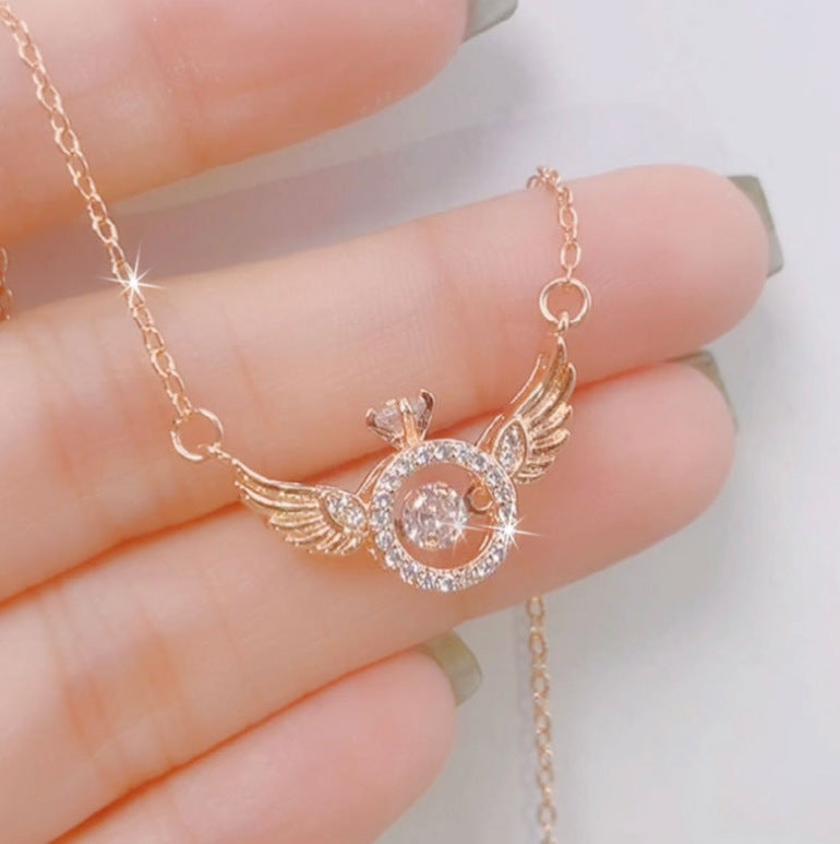 Damen Halskette mit elegantem Rosenanhänger und funkelnden Zirkonia Shop Nory