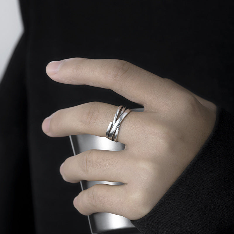 Damen Offener Ring mit elegantem, geschwungenem Design Shop Nory