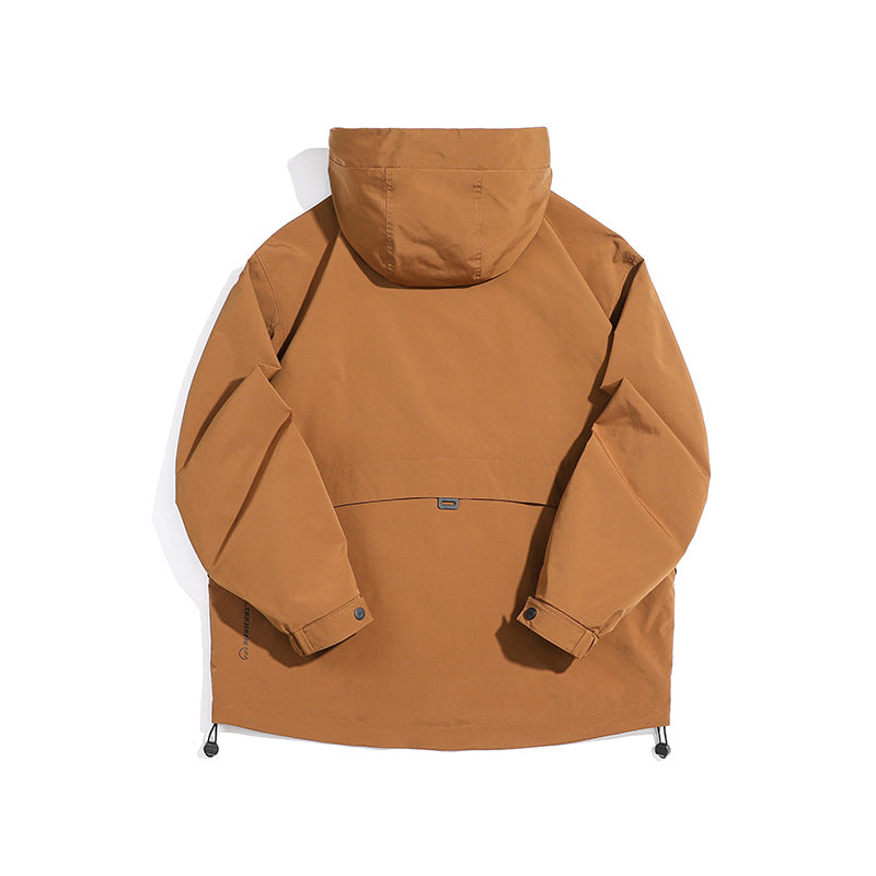 Unisex Technische Outdoorjacke im Boxy‑Cut mit Kapuze und vertikalen Brustreißverschlüssen Shop Nory