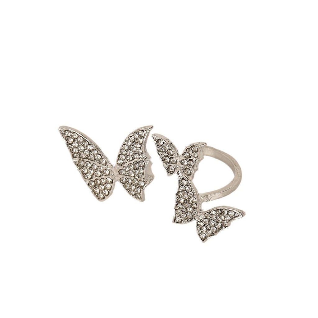 Damen Ring-Set mit funkelnden Schmetterlingsdesigns Shop Nory