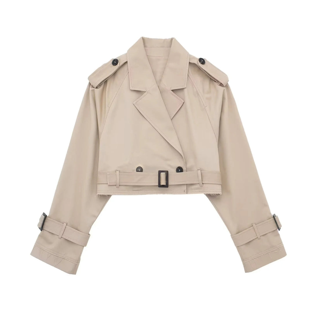Damen Modische Kurztrenchjacke