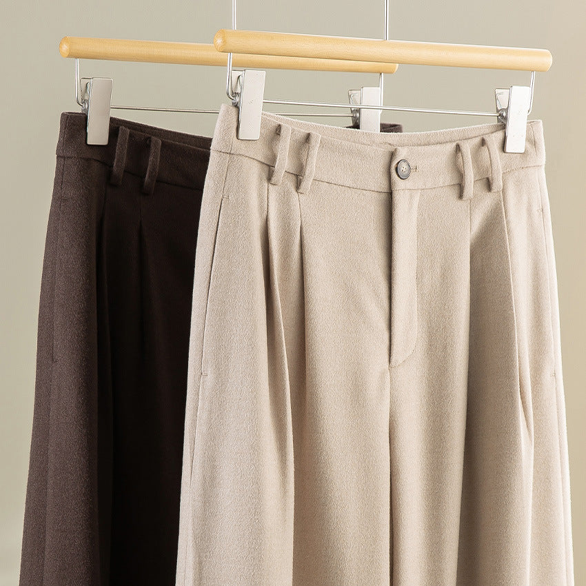 Damen Weite Bundfalten-Hochbundhose aus Wollmischung Shop Nory