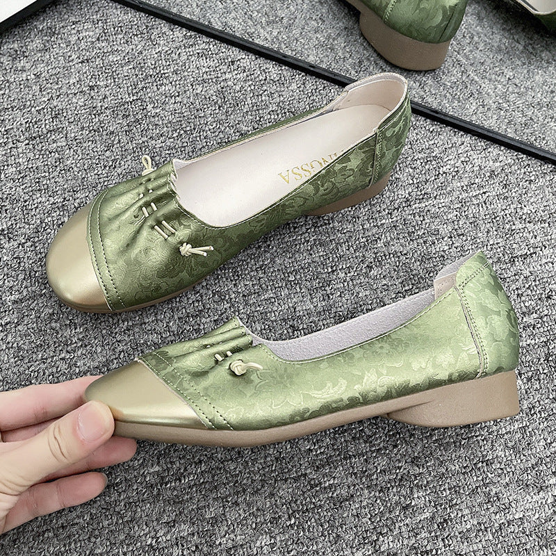 Damen elegante Ballerinas mit modischer Schleifenverzierung