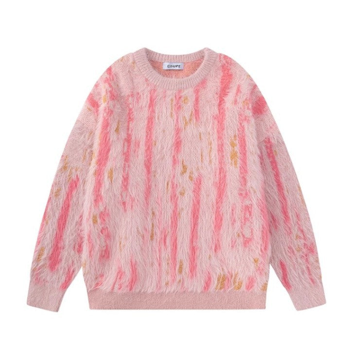 Damen Modischer Pullover mit Trendigem Pelzdesign Shop Nory