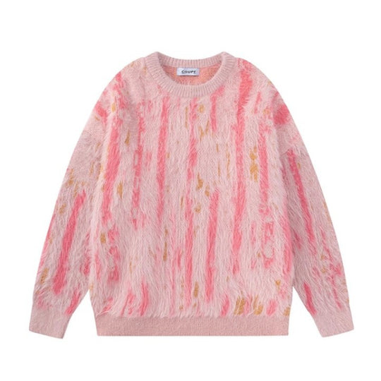 Damen Modischer Pullover mit Trendigem Pelzdesign Shop Nory