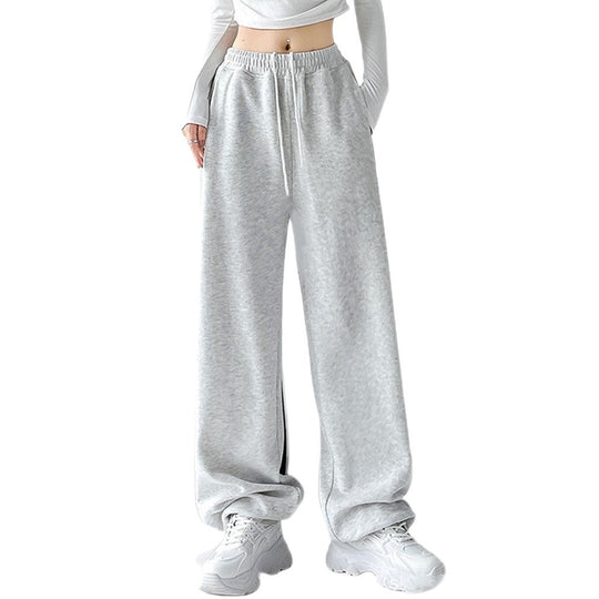 Damen nan extraweite Palazzo-Sweathose mit hohem Komfortbund, seitlichen Eingrifftaschen, Schlitz am Saum und Kordelzug Shop Nory